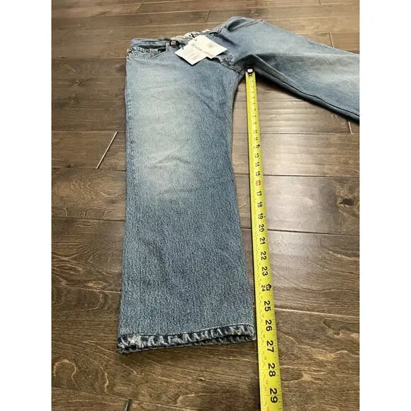 Re/Done Womens Blue Levi's High Rise Ankle Crop Size 30 NWT $395 - Picture 8 of 10